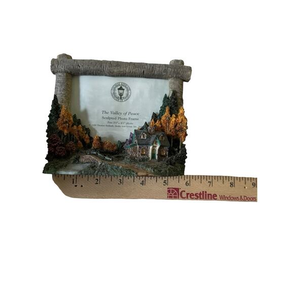 Thomas Kinkade Valley of Peace Sculpted Picture Photo Frame VTG 1999 Landscape - Picture 4 of 7